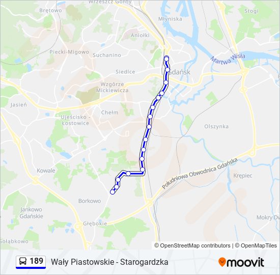 189 bus Line Map