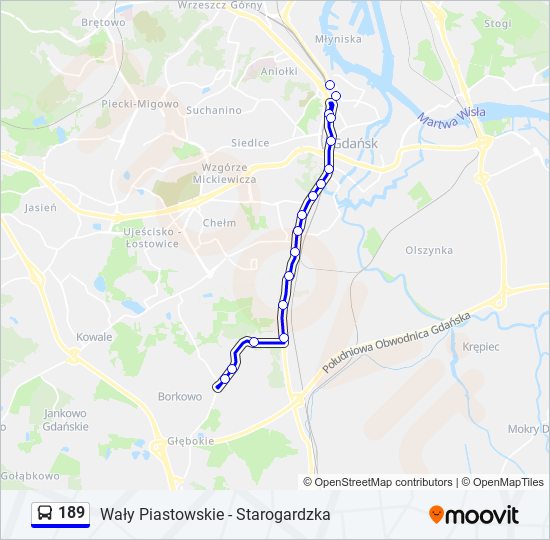 189 bus Line Map