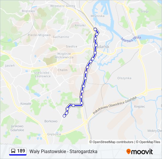 189 bus Line Map