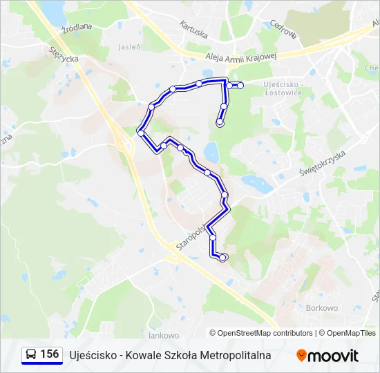 Автобус 156: карта маршрута