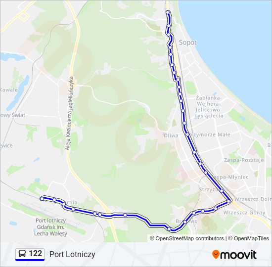 122 bus Line Map