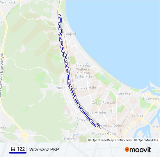 122 bus Line Map