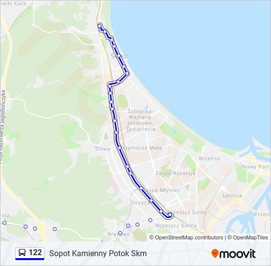 122 bus Line Map