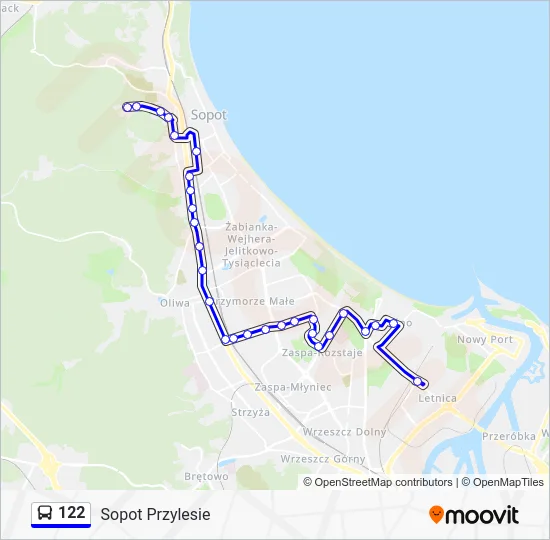 Автобус 122: карта маршрута