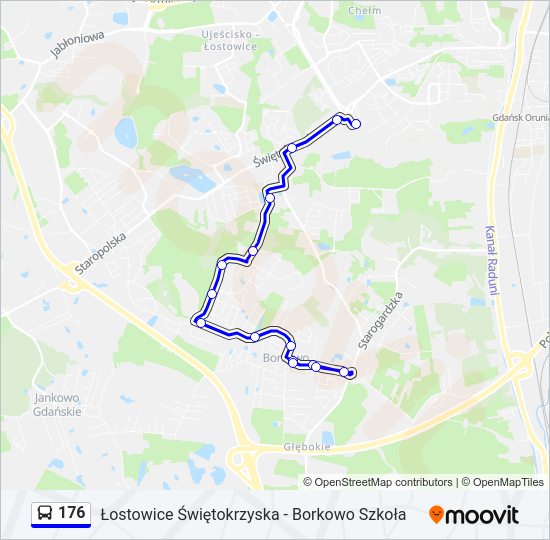 176 bus Line Map