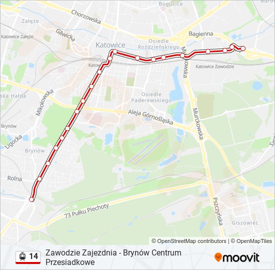 14 light rail Line Map