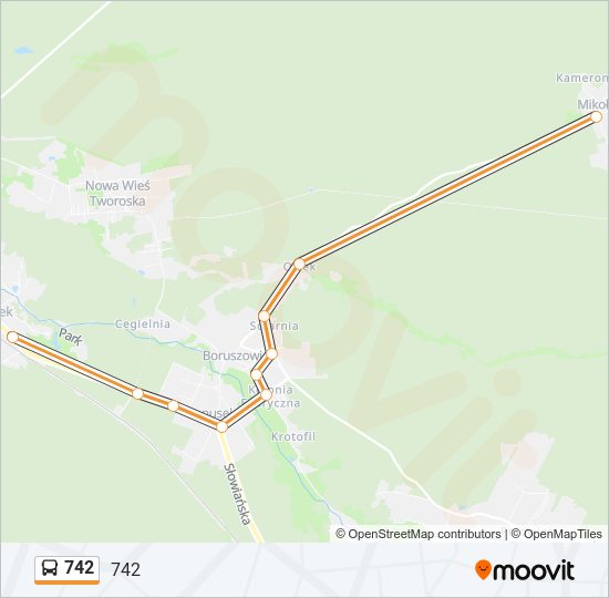 742 bus Line Map