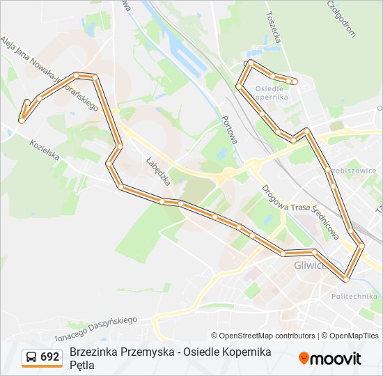 692 bus Line Map