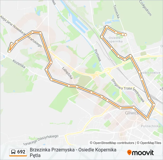 Автобус 692: карта маршрута