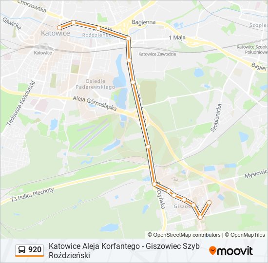 920 bus Line Map