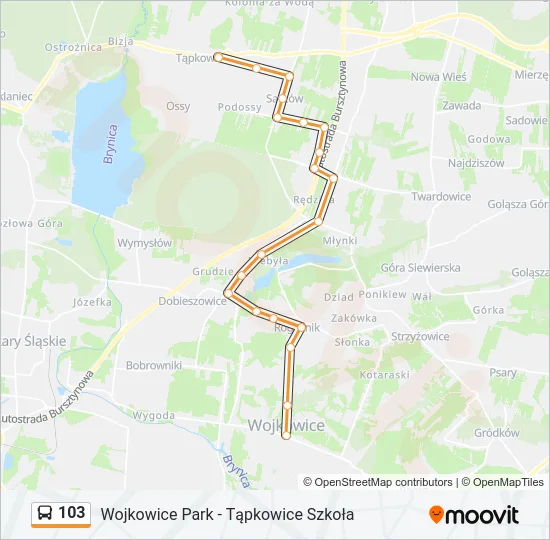 103 Bus Line Map
