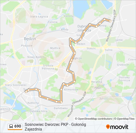 690 bus Line Map