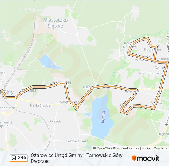 246 bus Line Map