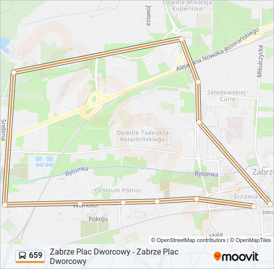 659 bus Line Map