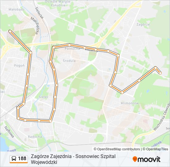 188 bus Line Map