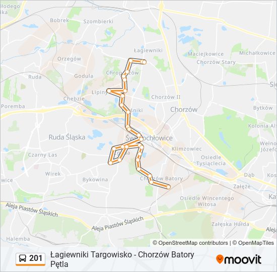 201 bus Line Map