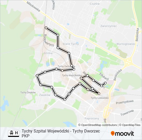 H cable car Line Map