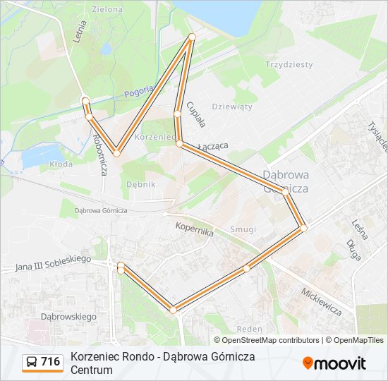 716 bus Line Map