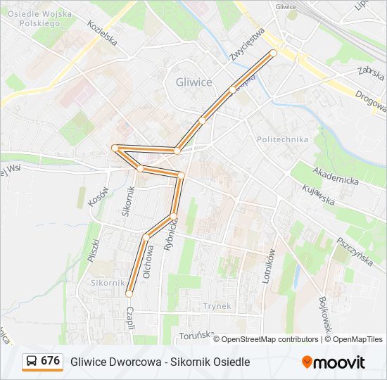 676 bus Line Map