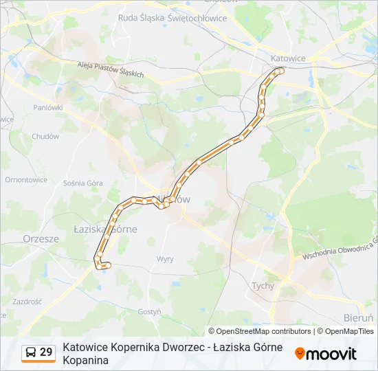 Автобус 29: карта маршрута