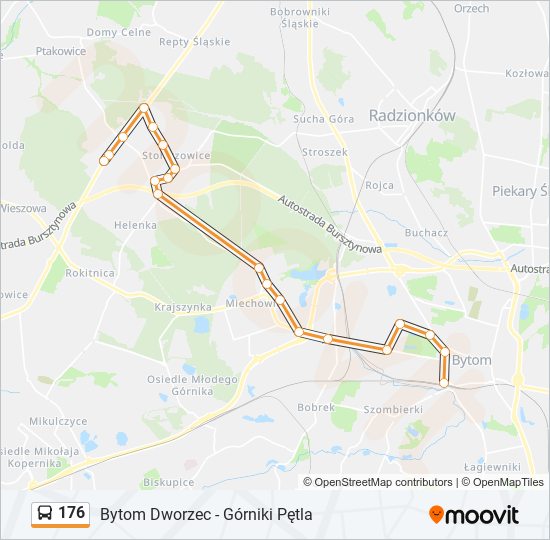 176 bus Line Map