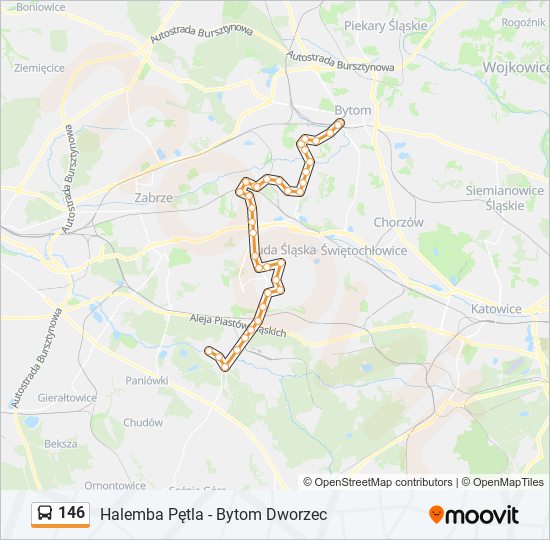 146 bus Line Map