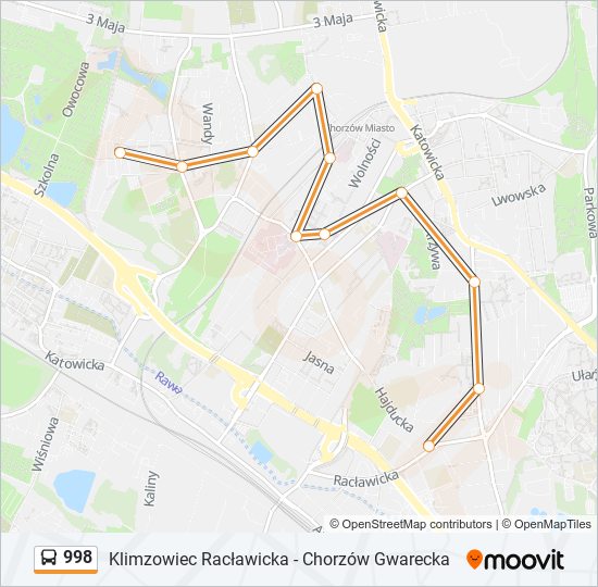 998 bus Line Map