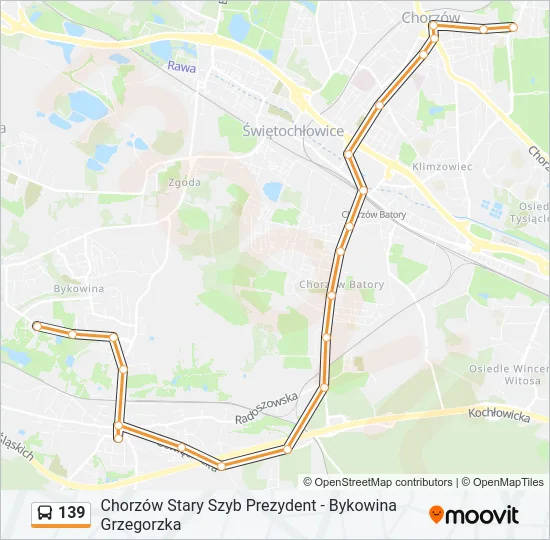 Автобус 139: карта маршрута