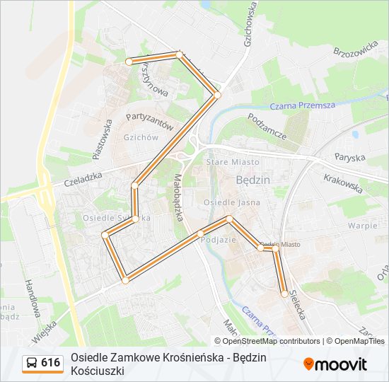 616 bus Line Map