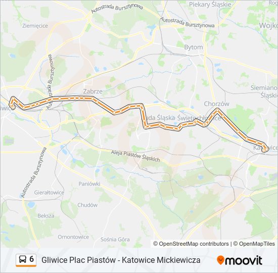 6 bus Line Map