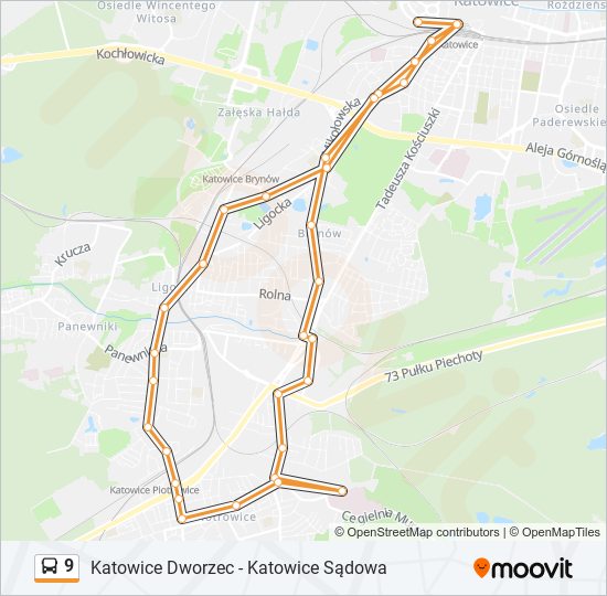 9 bus Line Map