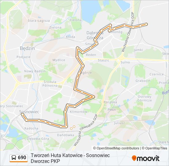 690 bus Line Map