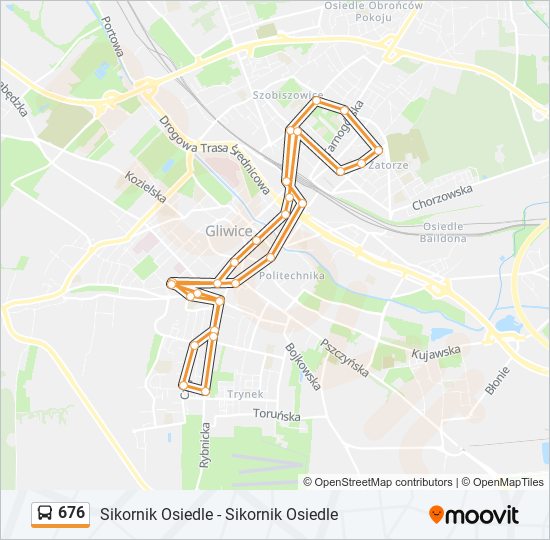 676 bus Line Map