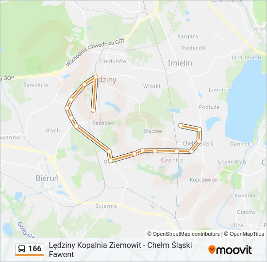 166 Bus Line Map