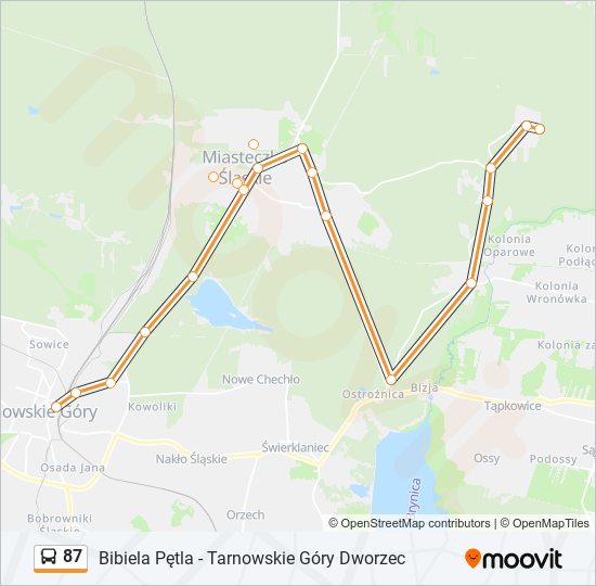 87 bus Line Map