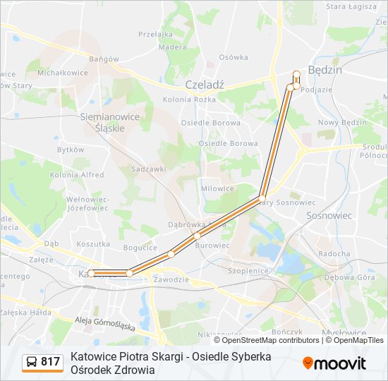 817 bus Line Map