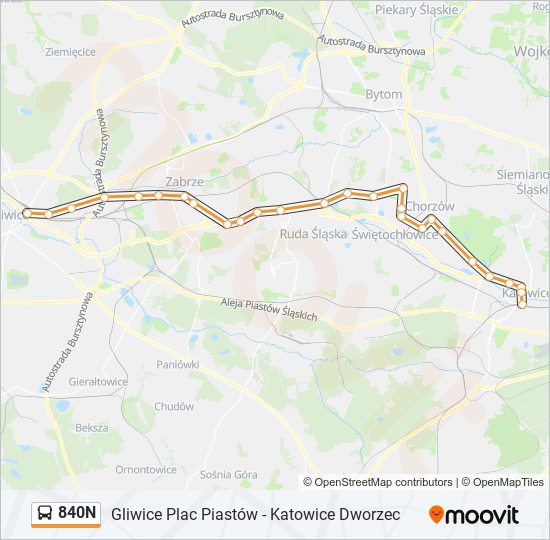 840N bus Line Map