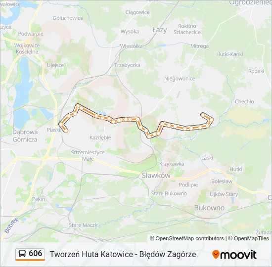 606 Bus Line Map