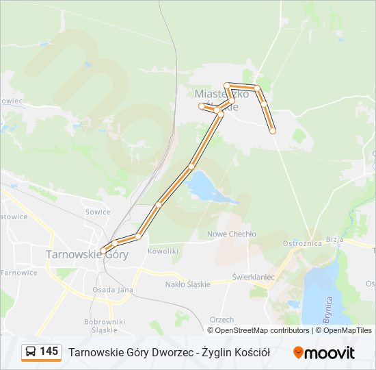 145 bus Line Map