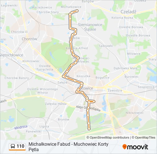 110 bus Line Map