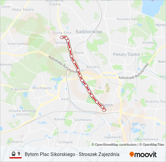 9 light rail Line Map