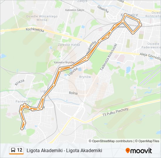 12 bus Line Map