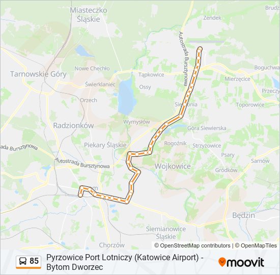 85 bus Line Map