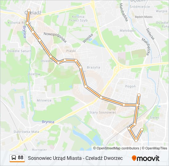 88 bus Line Map