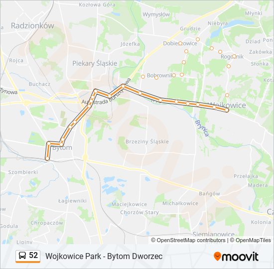 52 bus Line Map