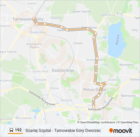 192 bus Line Map