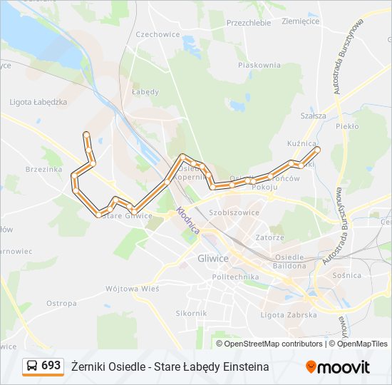 693 bus Line Map