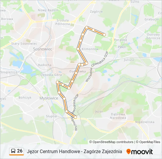 26 Bus Line Map