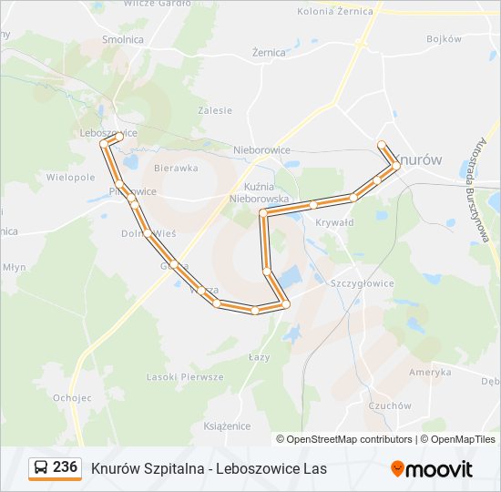 236 bus Line Map