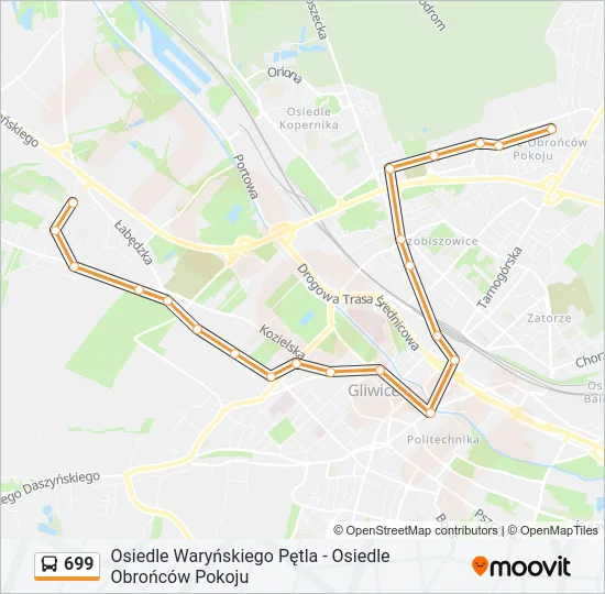 699 Bus Line Map